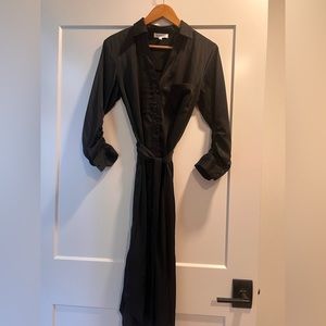 Satin button dress